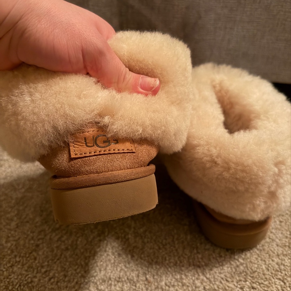 Ugg Cream Shearling Slippers - image 3
